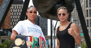 Alycia Baumgardner defends her undisputed super featherweight crown against Christina Linardatou in Detroit on Saturday live on DAZN Photo Credit: Melina Pizano/Matchroom