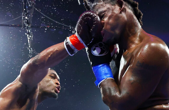 Big Baby, Jared Anderson, completed his homecoming by going the distance for the first time in his career to see of Charles Martin on points. Photo Credit: Top Rank Boxing (Twitter). Big Baby, Jared Anderson, completed his homecoming by going the distance for the first time in his career to see of Charles Martin on points. Photo Credit: Top Rank Boxing (Twitter).