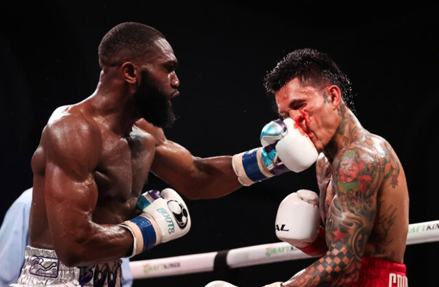 Jaron Ennis closed in on a world title shot after knocking out Roiman Villa in the 10th round in Atlantic City on Saturday Photo Credit: Amanda Westcott/SHOWTIME