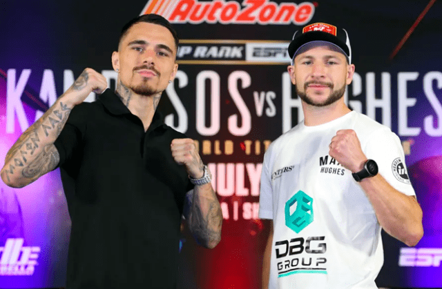 George Kambosos Jr takes on Maxi Hughes on Saturday night in Oklahoma live on DAZN. Photo Credit: Mikey Williams/Top Rank Inc via Getty Images