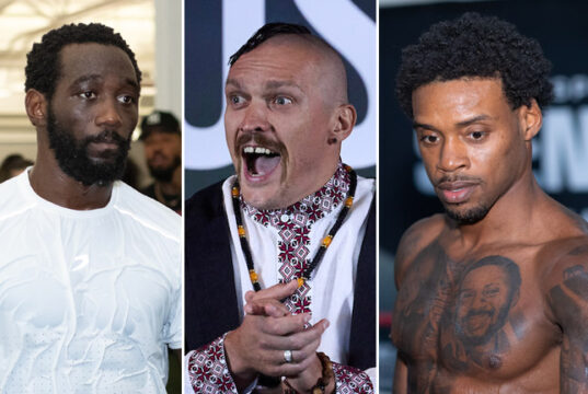 Oleksandr Usyk expects Terence Crawford to beat Errol Spence Jr on Saturday Photo Credit: Alex Sanchez/SHOWTIME/Mark Robinson/Matchroom Boxing