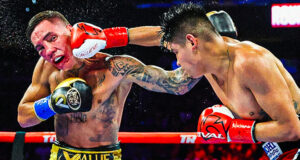 Navarrete looked destructive as ever against Valdez (Photo Credit: ESPN Ringside (Twitter).)