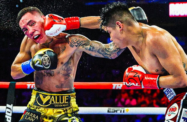 Navarrete looked destructive as always against Valdez (Photo: ESPN Ringside (Twitter).)