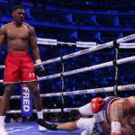Anthony Joshua destroyed Robert Helenius with a brutal one-punch knockout on Saturday at the O2 Arena Photo Credit: Mark Robinson/Matchroom Boxing