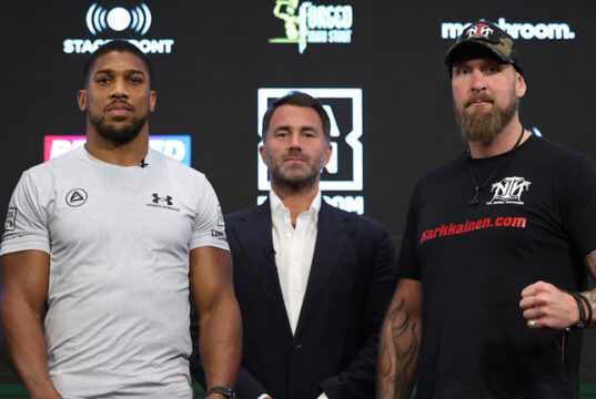 Anthony Joshua faces Robert Helenius at the O2 Arena on Saturday, live on DAZN Photo Credit: Mark Robinson/Matchroom Boxing