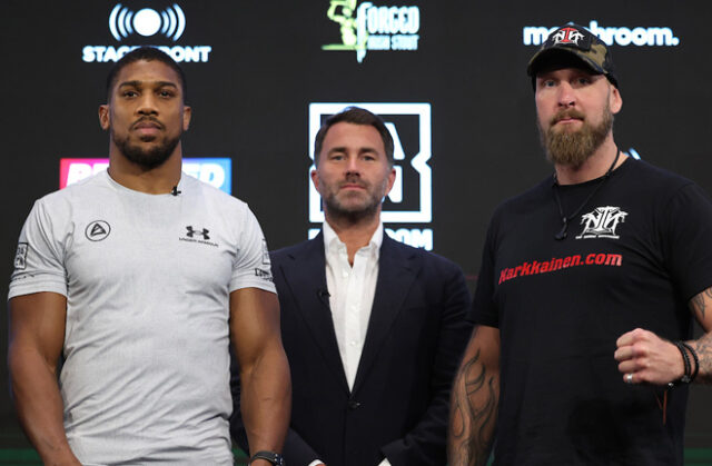 Anthony Joshua faces Robert Helenius at the O2 Arena on Saturday, live on DAZN Photo Credit: Mark Robinson/Matchroom Boxing