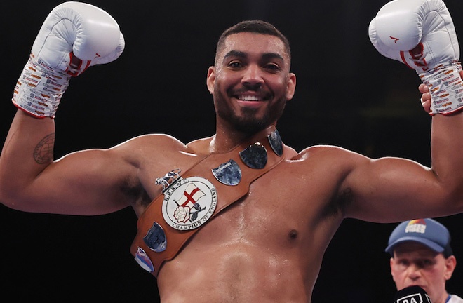 Dacres won the English heavyweight title in March Photo Credit: Mark Robinson/Matchroom Boxing