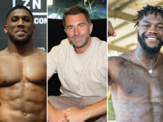 Eddie Hearn has advised Anthony Joshua to avoid a firefight against Deontay Wilder Photo Credit: Mark Robinson/Ian Walton/Matchroom Boxing/Ryan Hafey / Premier Boxing Champions