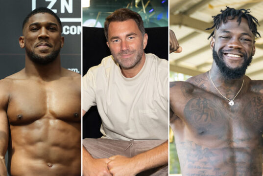 Eddie Hearn has advised Anthony Joshua to avoid a firefight against Deontay Wilder Photo Credit: Mark Robinson/Ian Walton/Matchroom Boxing/Ryan Hafey / Premier Boxing Champions