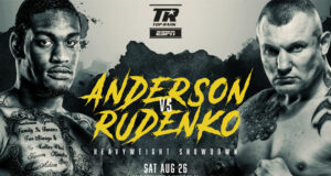 Jared Anderson clashes with Andriy Rudenko in Oklahoma on Saturday Photo Credit: Top Rank Boxing