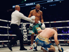 REVENGE: Chris Eubank Jr stops Liam Smith in the 10th round. Photo Credit: Boxxer.