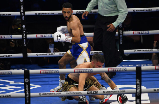 Galal Yafai Demolishes Tommy Frank in One Round. Photo Credit: Mark Robinson/Matchroom Boxing