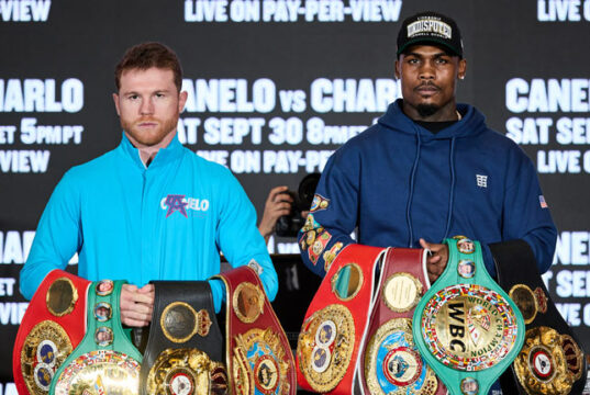 Canelo Alvarez battles Jermell Charlo in Las Vegas, live on SHOWTIME pay-per-view Photo Credit: Esther Lin/SHOWTIME