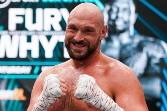 Fury is nearly healed from the cut that show his fight with Oleksandr Usyk postponed. (Photo Credit: Sky Sports)