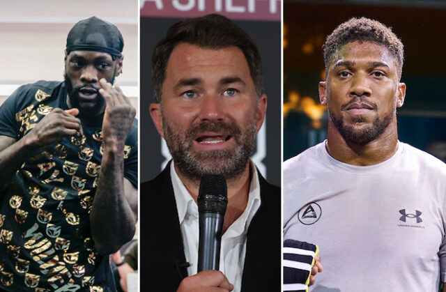 Eddie Hearn says they could look at staging Deontay Wilder vs Anthony Joshua in Las Vegas or at Wembley Stadium if a deal with Saudi Arabia cannot be reached Photo Credit: Henry DeLeon/TGB Promotions/Mark Robinson/Matchroom Boxing