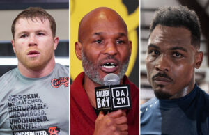 Bernard Hopkins believes that Canelo Alvarez could be in for a tough night when he faces Jermell Charlo on September 30 in Las Vegas Photo Credit: Melina Pizano/Matchroom/Cris Esqueda/Golden Boy Promotions/Andrew Hemingway/SHOWTIME