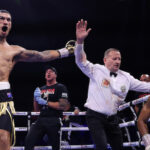 Jai Opetaia stopped Jordan Thompson in the fourth round to retain his IBF cruiserweight world title in Wembley on Saturday Photo Credit: Mark Robinson/Matchroom Boxing