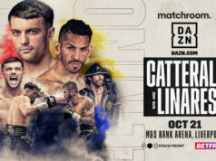 Jack Catterall faces former three-weight world champion, Jorge Linares in Liverpool on Saturday, live on DAZN Photo Credit: Matchroom Boxing