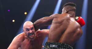 Tyson Fury climbed off the canvas to edge past Francis Ngannou by split decision in Saudi Arabia Photo Credit: Mikey Williams/Top Rank via Getty Images