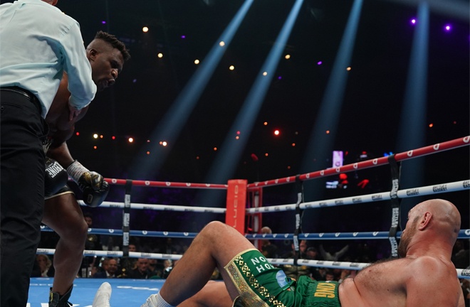 Ngannou caused Fury all sorts of problems back in October. (Photo Credit: Stephen Dunkley/Queensberry Promotions)