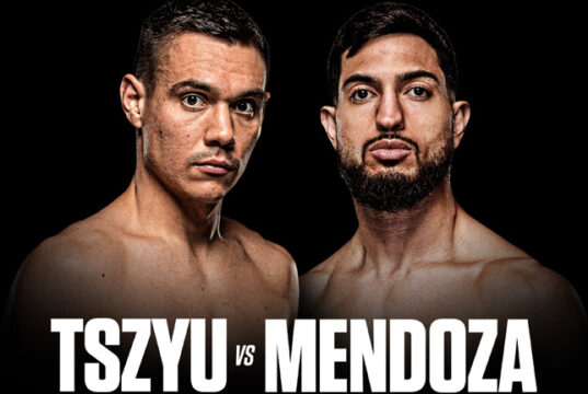Tim Tszyu defends his WBO super welterweight world title against Brian Mendoza in Australia on Saturday night, live on SHOWTIME Photo Credit: Premier Boxing Champions