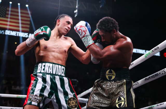 David Benavidez aka 'The Mexican Monster', stopped Demetrius Andrade with a sixth-round TKO to retain the WBC interim super middleweight title. Photo Credit: Premier Boxing Champions