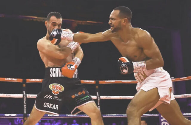 Harlem Eubank stopped Timo Schwarzkopf last time out. Photo Credit: Wasserman Boxing.