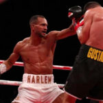 Harlem Eubank stopped Timo Schwarzkopf in the 11th round to go 19-0. Photo Credit: Wasserman Boxing.