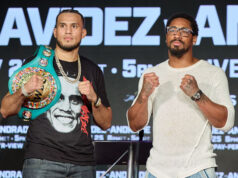 The WBC interim world title is on the line as Benavidez and Andrade clash in Vegas. Credit:Esther Lin/SHOWTIME