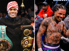 Devin Haney says a fight with Gervonta Davis would have motivated him to remain at lightweight Photo Credit: Mikey Williams/Top Rank via Getty Images/Esther Lin/SHOWTIME