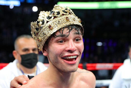 Ryan Garcia knocked out Oscar Duarte in the eighth round in Houston on Saturday Photo Credit: Tom Hogan-Hogan Photos/Golden Boy