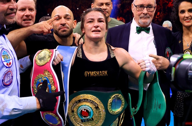 Taylor's revenge on Cameron crowned her the undisputed super lightweight champion of the world