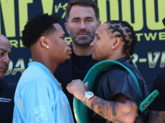 Devin Haney and Regis Prograis lock horns for the WBC super lightweight world title this weekend. Credit: Ed Mulholland/Matchroom.