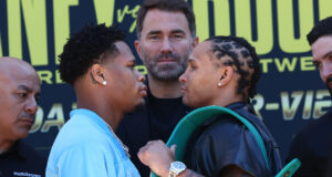 Devin Haney and Regis Prograis lock horns for the WBC super lightweight world title this weekend. Credit: Ed Mulholland/Matchroom.