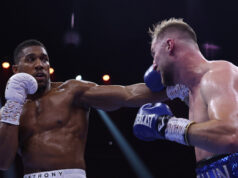 Anthony Joshua forced Otto Wallin to retire on his stool after five punishing rounds in Saudi Arabia on Saturday Photo Credit: Mark Robinson/Matchroom Boxing