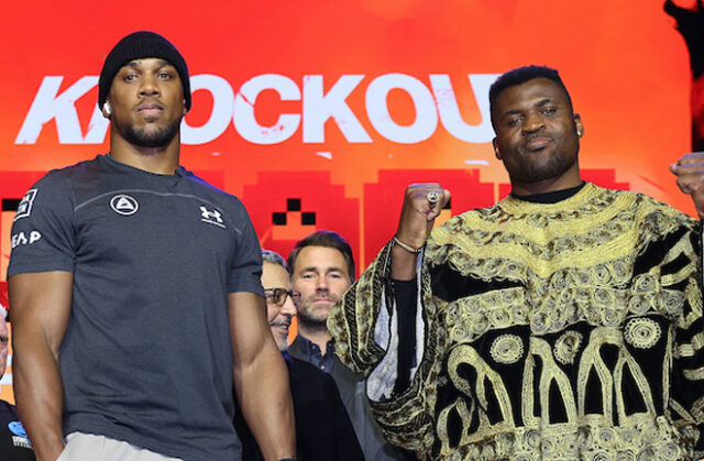 Anthony Joshua says he's not looking to put in a better performance than Tyson Fury when he faces Francis Ngannou on March 8 Photo Credit: Mark Robinson/Matchroom Boxing