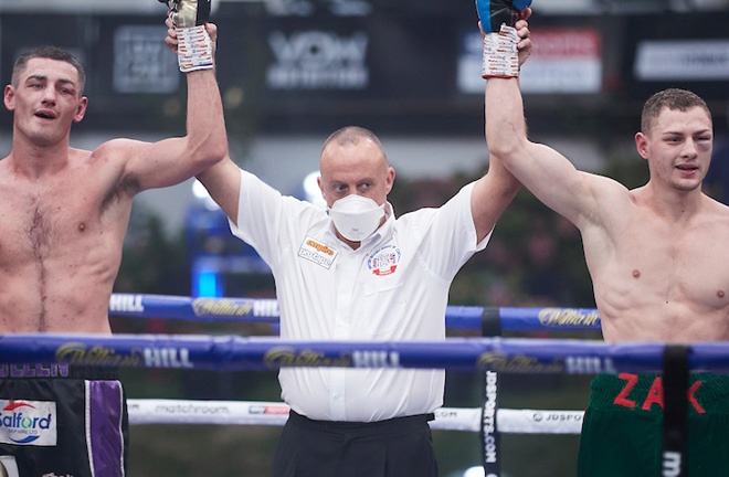 Cullen and Chelli fought to a split decision draw in August 2020 Photo Credit: Mark Robinson/Matchroom Boxing