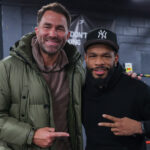 Dobson alongside Benn’s promoter, Eddie Hearn last year Photo Credit: Melina Pizano/Matchroom