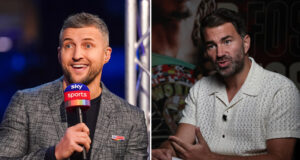 Carl Froch has questioned Eddie Hearn after he announced Anthony Joshua vs Francis Ngannou Photo Credit: Dave Thompson/Melina Pizano/Matchroom