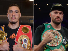 Jai Opetaia's team have denied suggestions that he dropped Tyson Fury in sparring ahead of his fight with Oleksandr Usyk on February 17 Photo Credit: Mark Robinson/Matchroom Boxing/Stephen Dunkley/Queensberry Promotions