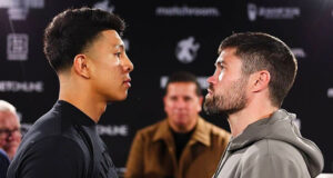 Jaime Munguia takes on John Ryder in Phoenix on Saturday Photo Credit: Cris Esqueda/Golden Boy Promotions