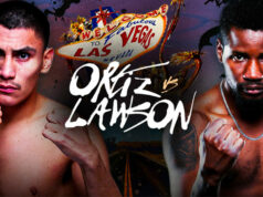 Vergil Ortiz Jr looks to extend his perfect professional record against Fredrick Lawson on Saturday in Las Vegas, live on DAZN Photo Credit: Golden Boy