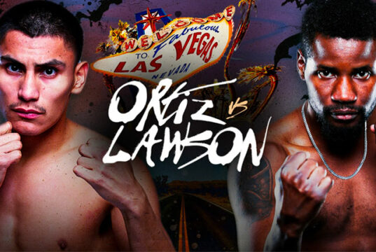 Vergil Ortiz Jr looks to extend his perfect professional record against Fredrick Lawson on Saturday in Las Vegas, live on DAZN Photo Credit: Golden Boy