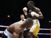 Buatsi and Azeez provided an entertaining domestic dust up at Wembley Arena (Lawrence Lustig, Boxxer)