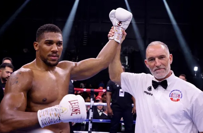Hearn's charge Joshua will take on Ngannou in ten days' time. (Photo Credit, Mark Robinson Matchroom, DAZN)