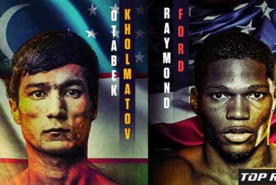 A new featherweight world champion will be crowned this weekend when Otabek Kholmatov meets Raymond Ford. (Top Rank)