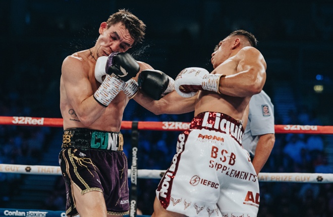 Lopez destroyed Conlan to retain his title in Belfast (Photo Credit: Belfast Media)