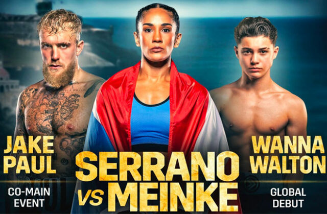 Amanda Serrano defends her featherweight world titles against Nina Meinke on Saturday, with Jake Paul also on the card in Puerto Rico Photo Credit: DAZN