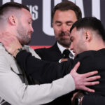 Taylor and Catterall had to be separated Photo Credit: Mark Robinson/Matchroom Boxing