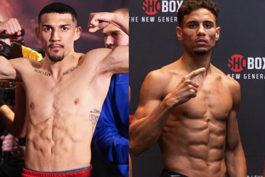 'The Takeover' returns against a tough opponent in Ortiz this Thursday night. (Mikey Williams, Top Rank + Amanda Westcott, Showtime)
